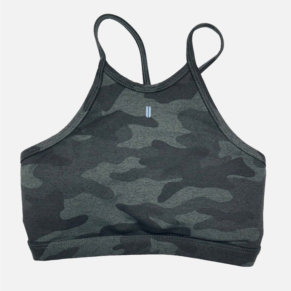 NOBULL High Neck Sports Bra Dark Camo Size medium with Padded Cups Inserts